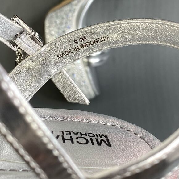Michael Kors Women Laci Embellished Metallic High Heel Platform Sandal size 9.5 - Picture 10 of 11